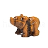 Natural Tiger Eye Carved Bear Figurines PW-WG26980-05-1