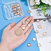 Unicraftale DIY Blank Dome Flat Round Link Connector Making Kit DIY-UN0003-77B-RG-2