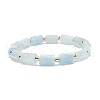 Natural Gemstone Column Beaded Stretch Bracelet for Women BJEW-JB08596-3