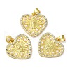 Rack Plating Brass Cubic Zirconia Pendants KK-Q771-01G-2