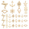GOMAKERER 80Pcs 8 Styles Alloy Connector Charms FIND-GO0001-05-1