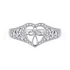 925 Sterling Silver Micro Pave Clear Cubic Zirconia Finger Rings for Women FS-WG35926-02-5