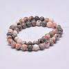Natural Pink Zebra Jasper Beads Strands X-G-P231-01-4mm-2