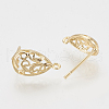 Brass Stud Earring Findings KK-T027-66G-2