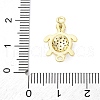 Brass Micro Pave Clear Cubic Zirconia Connector Charms KK-D325-06G-03-3