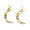 Brass Micro Pave Cubic Zirconia Pendants ZIRC-L077-038G-1