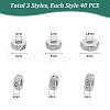 Unicraftale 120Pcs 3 Styles 202 Stainless Steel Beads FIND-UN0016-18-4