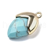 Synthetic Dyed Turquoise Pendants G-U019-03A-07-2