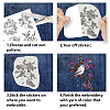 4 Sheets 11.6x8.2 Inch Stick and Stitch Embroidery Patterns DIY-WH0455-039-3