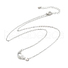 Brass Micro Pave Cubic Zirconia Heart Mermaid Pendant Necklaces for Women NJEW-S441-07A-P-4