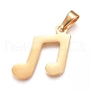 304 Stainless Steel Pendants STAS-I135-13G-1