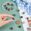 SUPERFINDINGS 4 Sets Natural Mixed Stone Copper Wire Wrapped Pendants FIND-FH0009-11-4