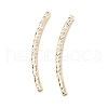 Rack Plating Brass Curved Tube Beads KK-WH0061-02F-G-2