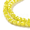 Faceted Round Full Rainbow Plated Electroplate Glass Beads Strands EGLA-J130-FR05-4