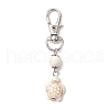 Tortoise & Round Synthetic Turquoise Beaded Pendant Decoration HJEW-JM02296-01-1