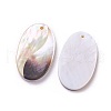 Natural Black Lip Shell Pendants SSHEL-L012-08-2
