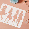 Large Plastic Reusable Drawing Painting Stencils Templates DIY-WH0202-482-3