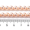 UV Plating Pearlized Glass Pearl Beads Strands GLAA-F128-01A-T7-2