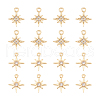 Unicraftale 16Pcs 2 Styles Brass Micro Pave Cubic Zirconia Charms KK-UN0002-12-1