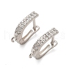925 Sterling Silver Cubic Zirconia Leverback Earring Findings STER-U009-08P-1