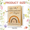 SUPERDANT 1 Set Wooden 2-Ring Loose Leaf Binder Postcard Phote Album Cover DIY-SD0001-02F-2