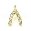 Brass Micro Pave Cubic Zirconia Pendants KK-V007-13G-1