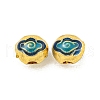 Rack Plating Brass Enamel Beads KK-P277-36G-2