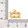 316 Stainless Steel Micro Pave Cubic Zirconia Pendants STAS-K284-01J-G-3