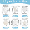 GOMAKERER 120Pcs 6 Styles Natural Shell Beads SHEL-GO0001-07-2