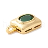 Brass Micro Pave Lime Green Cubic Zirconia Pendants ZIRC-P097-01G-3