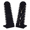 Wood Covered with Velvet Slant Back Necklace Display Stands EDIS-WH0016-059-1
