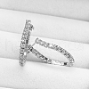 S925 Sterling Silver Oval Hoop Earrings QA6317-2-2