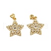Brass Micro Pave Cubic Zirconia Pendants KK-S526-38G-1