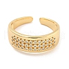 Clear Cubic Zirconia Open Cuff Ring RJEW-L121-019G-2