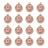 Golden Plated Alloy Enamel Charms X-ENAM-S118-07U-2