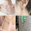 21Pcs Angel Glass Pendants PALLOY-TAC0129-9