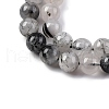 Natural Tourmalinated Quartz Beads Strands G-P336-02A-8mm-6
