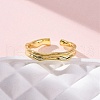 Brass Cuff Rings for Women RJEW-H248-03G-2