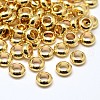 Brass Flat Round Spacer Beads KK-M085-10G-NR-1