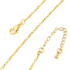 Brass Twisted Cardano Chains  Necklaces for Women NJEW-D302-60G-2