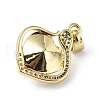 Real 18K Gold Plated Rack Plating Brass Micro Pave Clear Cubic Zirconia Pendants KK-C015-16G-06-3