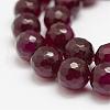 Faceted Natural Agate Beads Strands G-F447-10mm-D02-3
