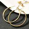 304 Stainless Steel Hoop Earrings for Women EJEW-C096-43G-01-5