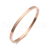 3Pcs 3 Color Ion Plating(IP) 304 Stainless Steel Roman Numerals Bangle BJEW-B055-04-4