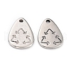 304 Stainless Steel Pendants STAS-O145-42P-1