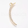 Brass Micro Pave Cubic Zirconia Pendants ZIRC-E145-63G-1