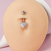 304 Stainless Steel with Crystal Rhinestone Belly Rings FS-WG2C664-04-1