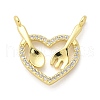 Brass Micro Pave Cubic Zirconia Pendants KK-S511-08G-1