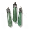 Natural Green Aventurine Pointed Big Pendants G-F766-02AS-10-1