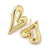 Hollow Heart Rack Plating Brass Stud Earrings EJEW-F331-26G-2